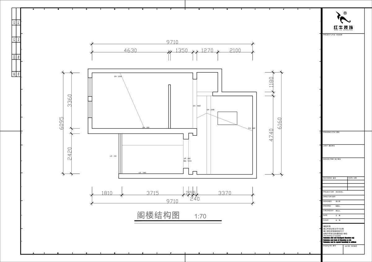 蔣琛｜奧體新城翠杉園15-507-(72+40)㎡-中古風(fēng)｜復(fù)式｜2室1廳1衛(wèi)+閣樓｜老房裝修｜定制家｜全包12萬｜00_05閣樓原始結(jié)構(gòu)圖
